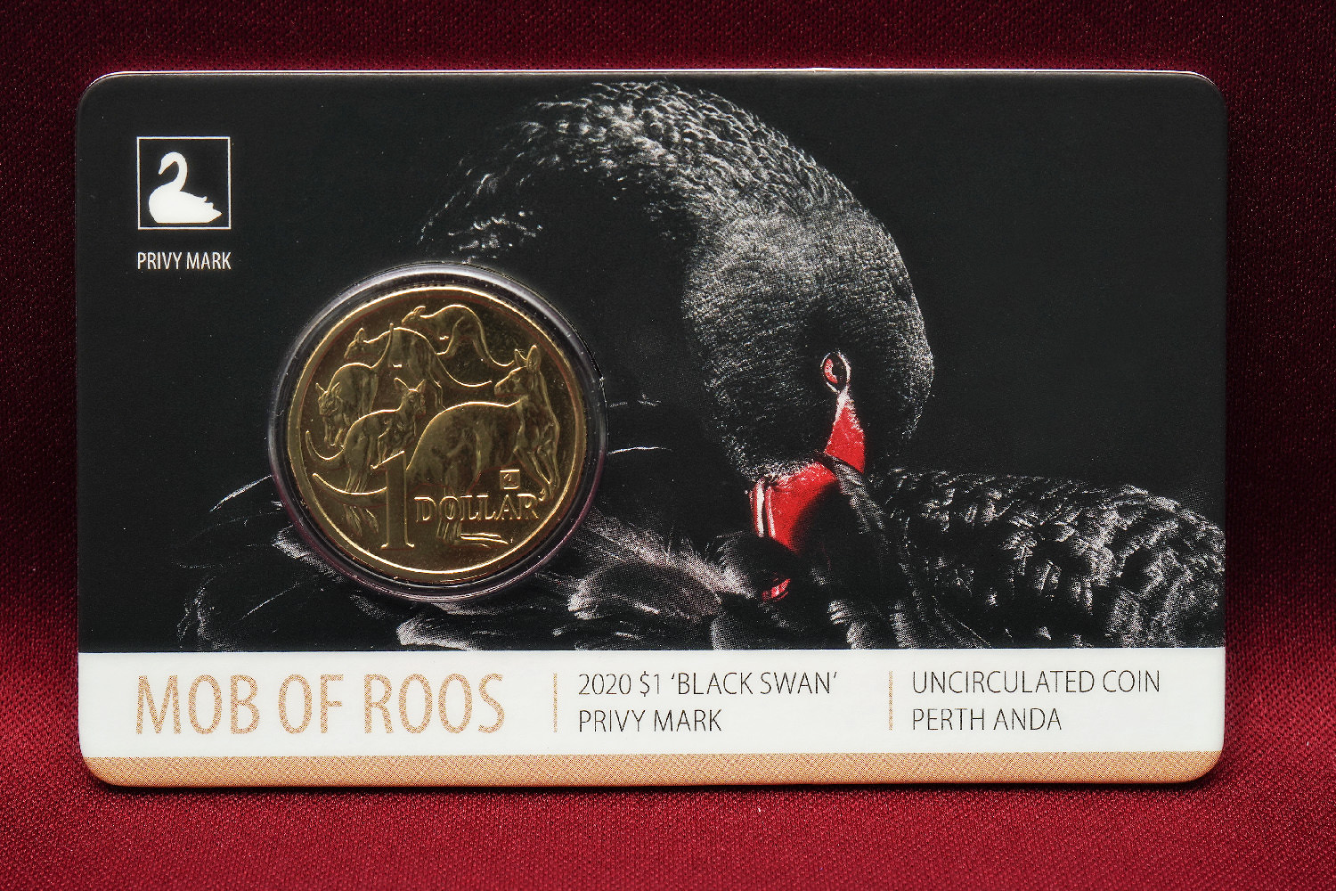 2020 Perth Money Expo $1 Mob of Roos Black Swan Privymark