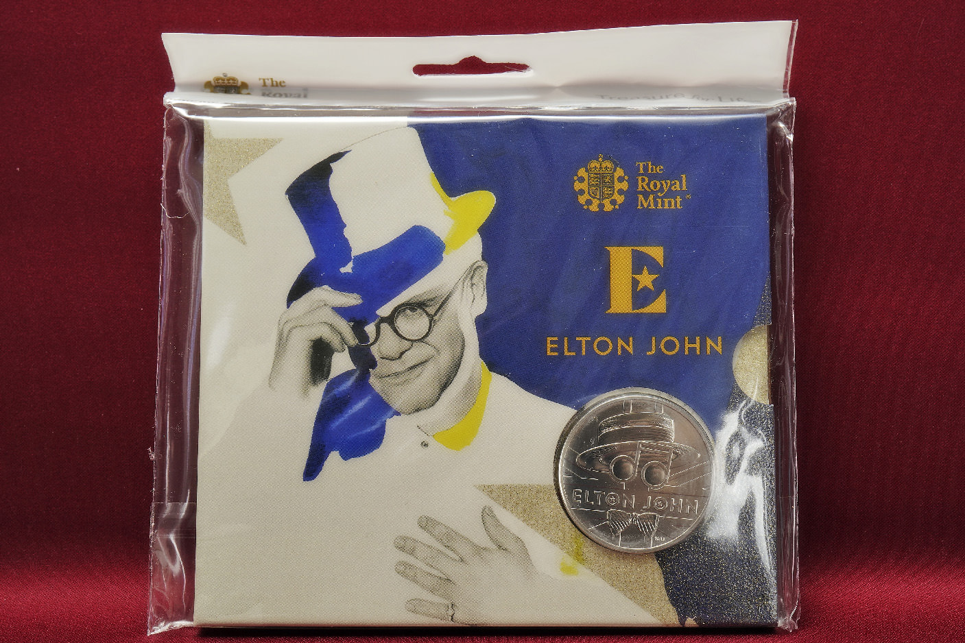 2020 Elton John UK £5 Brilliant Uncirculated Coin – Special Cover Illustration